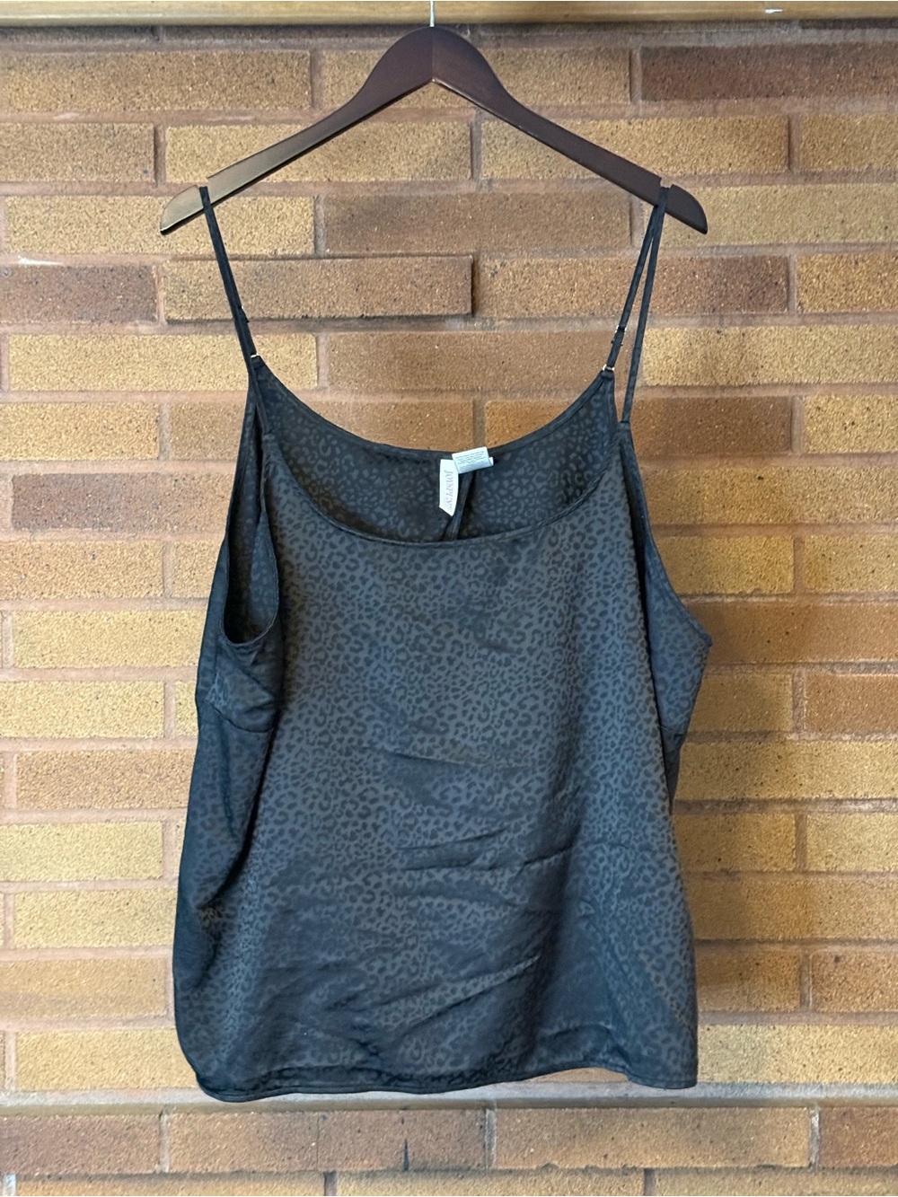 Black Leopard Satin Cami and Shorts Lounge Set